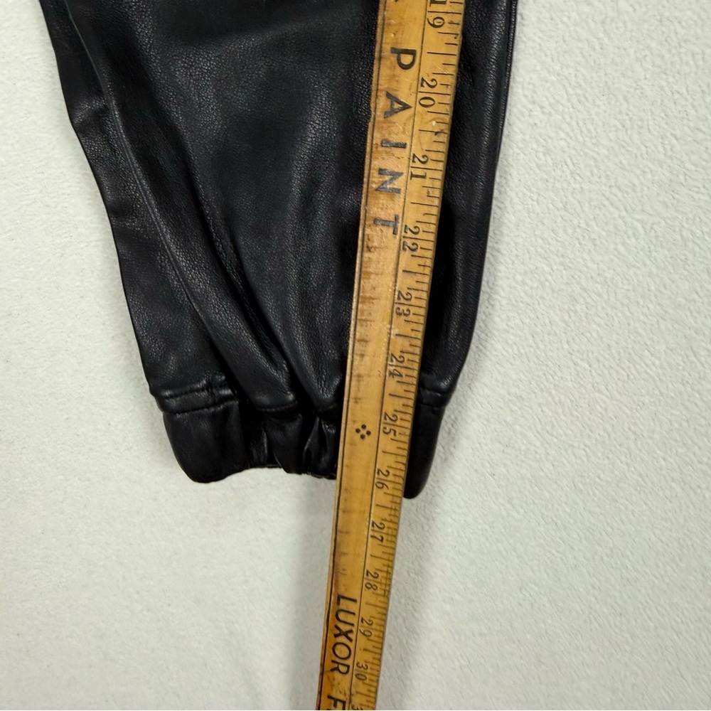 7 For All Mankind Black Faux Leather Jogger Pants - Picture 5 of 8